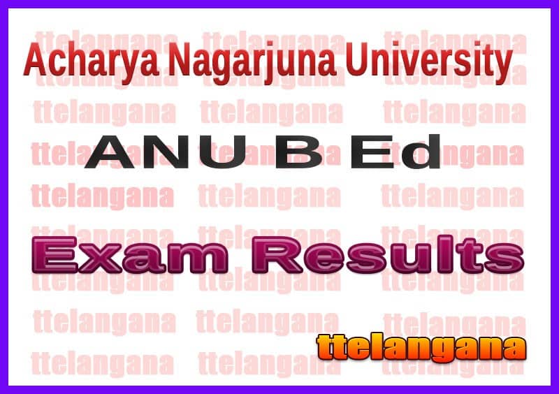 Acharya Nagarjuna University ANU B.Ed  Exam Results  Acharya Nagarjuna University ANU B.Ed  Exam Results 