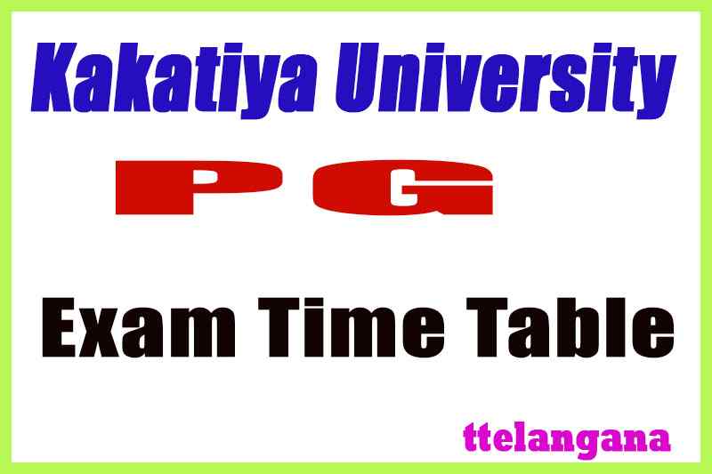 KU PG Exam Time Table Download