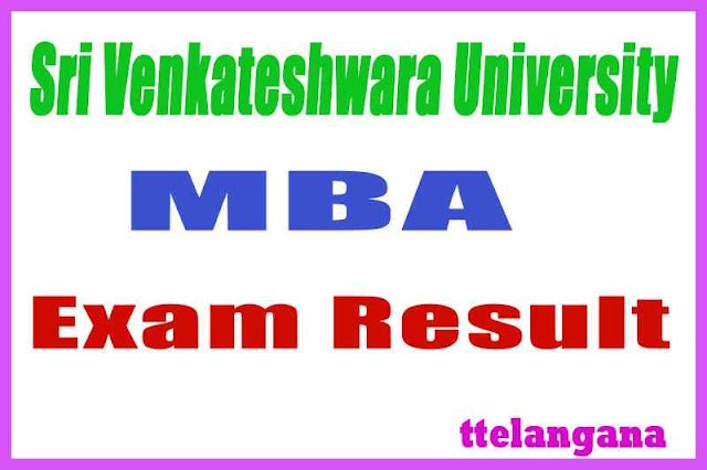 Sri Venkateshwara University SVU MBA Exam Results