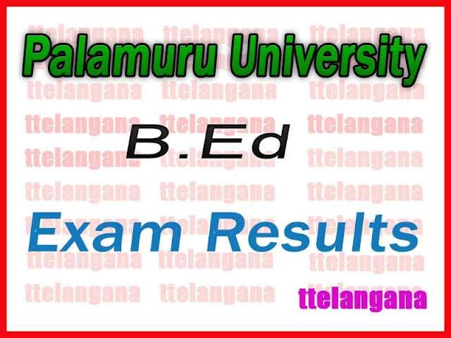 Palamuru University B Ed Regular Exam Results