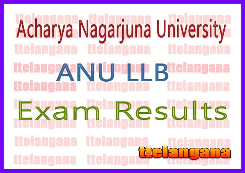 ANU LLB Acharya Nagarjuna University 1st 3rd 5th 7th 9th Semester Result