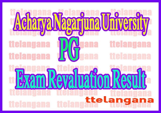 Acharya Nagarjuna University PG Exam Revaluation Result