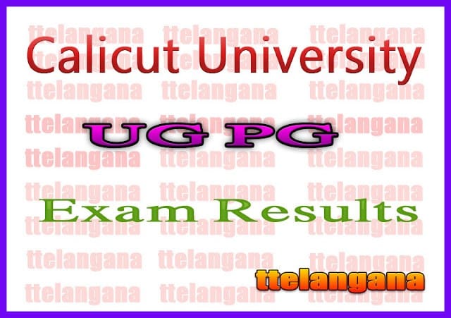 Calicut University UG PG (BA / MA / BDS) Exam Result