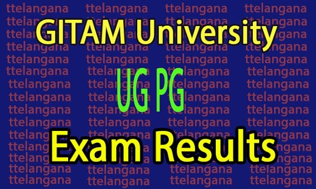 GITAM University UG PG Results