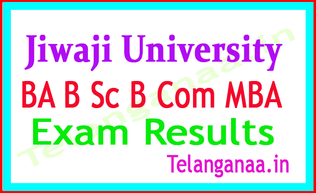 Jiwaji University BA B Sc B Com MBA Exam Result 2018