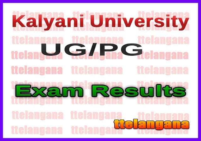 Kalyani University UG PG Exam Results