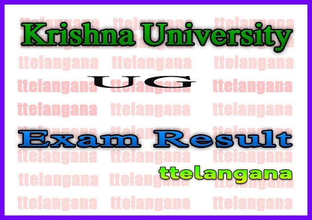 Krishna University (KRU) UG 1st Sem Regular Exam Results
