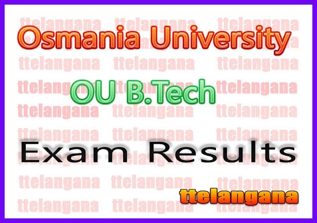 Osmania University B.Tech Exam Results