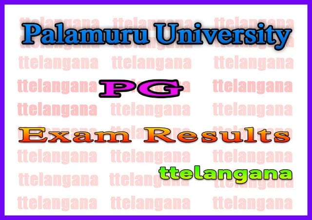 Palamuru University PG Exam Results