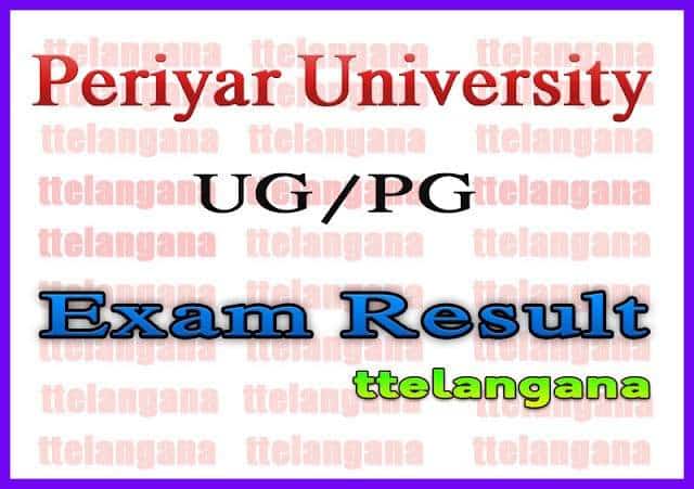 Periyar University Distance 1st 2nd 3rd Year Result