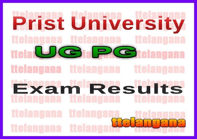 Prist University UG PG Exam Result