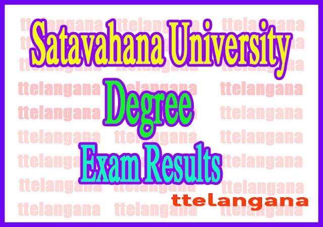 Satavahana University Degree/Ug Exam Results