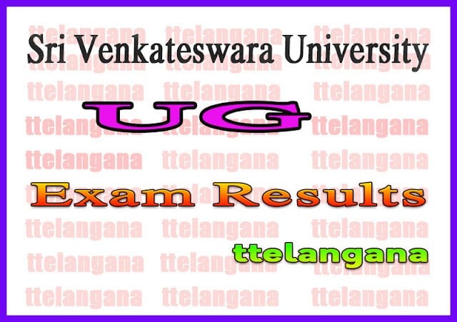 Sri Venkateswara University UG Regular Exam Results