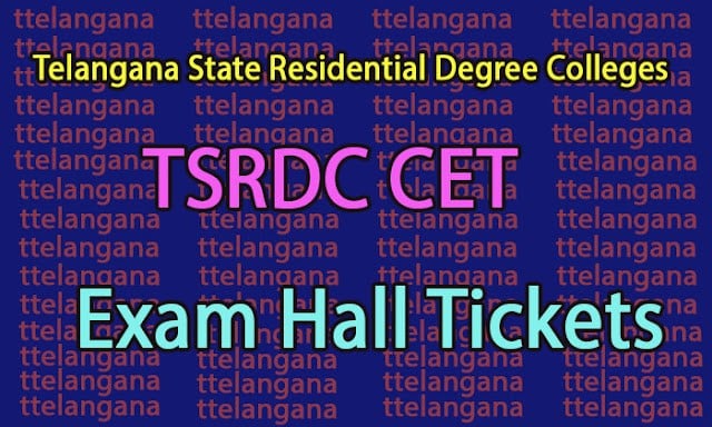 Telangana Residential Degree Colleges CET Exam Hall Tickets Download