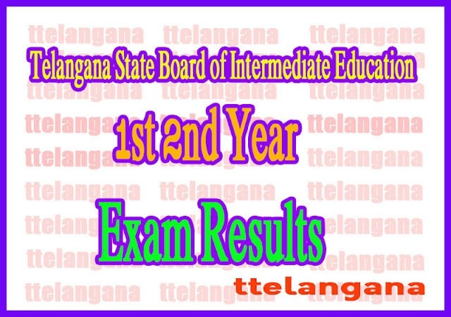 Telangana State Board of Intermediate Education 1st 2nd Year Results