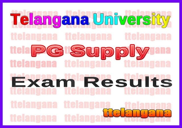 Telangana University PG Supply Exam Results