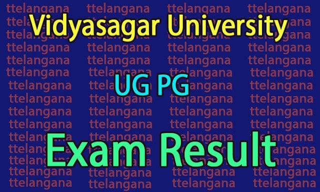 Vidyasagar University UG PG Exam Result
