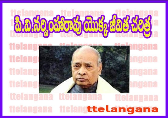 పి.వి.నర్సింహారావు యొక్క జీవిత చరిత్ర Biography of P. V. Narasimha Rao Ex Chief Ministers of Andhra Pradesh