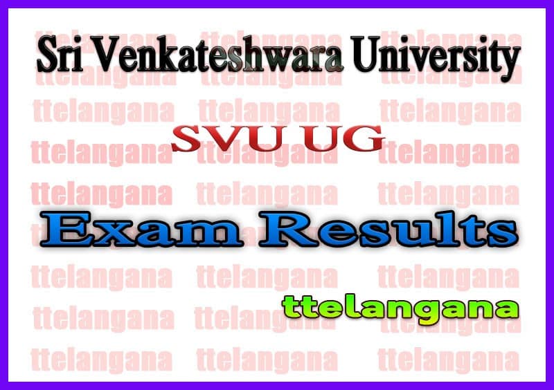 Sri Venkateshwara University SVU UG Exam Results
