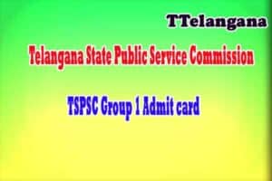 TSPSC Group 1 Admit card Download Hall ticket TSPSC Direct Link