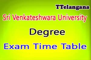 Sri Venkateshwara University Degree Exam Time Table