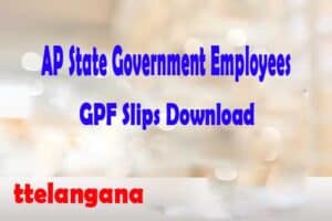 AP State Government Employees GPF Slips Download