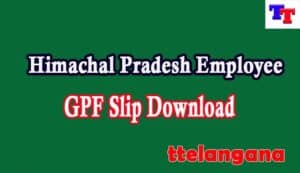 Himachal Pradesh Employee GPF Slip