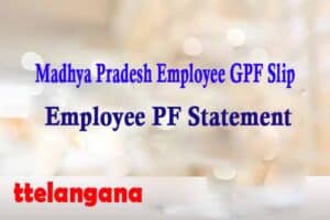 Madhya Pradesh Employee GPF Slip Download PF Statement