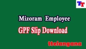 Mizoram Employee GPF Slip Download