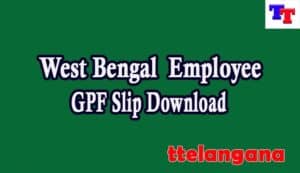 West Bengal Employee GPF Slip 