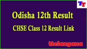 Odisha 12th Result CHSE Class 12 Result Link