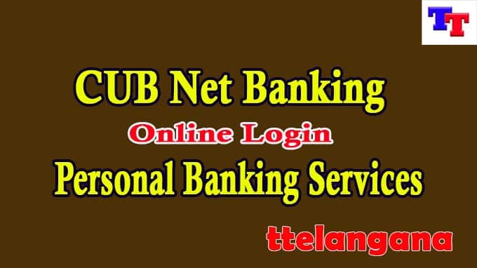 CUB Net Banking Online Login for Personal Banking Services