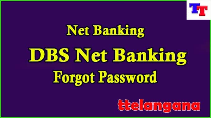 DBS Net Banking Forgot Password User ID Reset Unlock Username