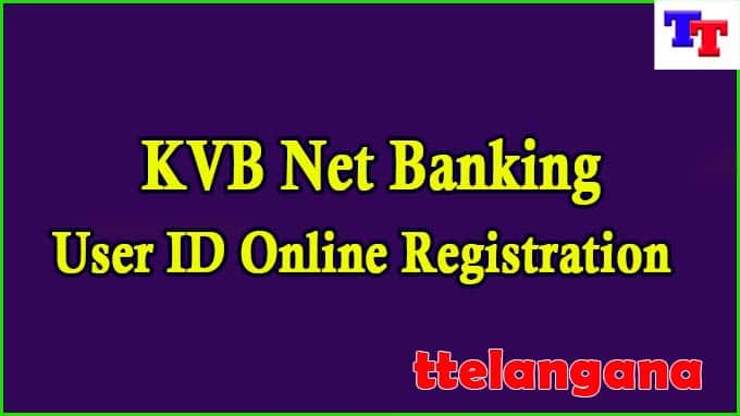 KVB Net Banking Login and User ID Online Registration