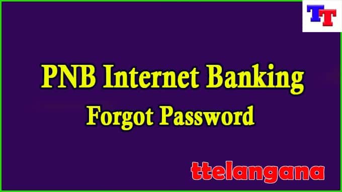 PNB Internet Banking Login Forgot Password