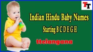 Indian Hindu Baby Names Starting B C D E G H