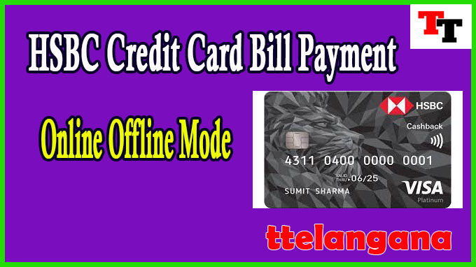 HSBC Credit Card Bill Payment Online Offline Mode