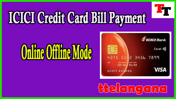 ICICI Credit Card Bill Payment Online Offline Mode