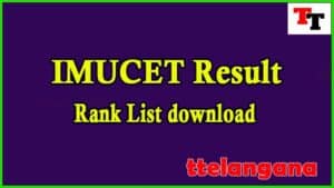 IMUCET Result  Rank List download