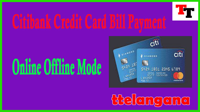 Citibank Credit Card Bill Payment Online Offline Mode