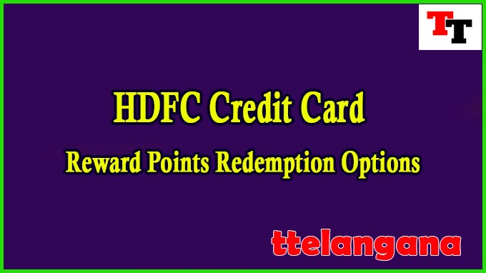 HDFC Credit Card Reward Points Redemption Options