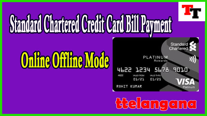 Standard Chartered Credit Card Bill Payment Online Offline Mode