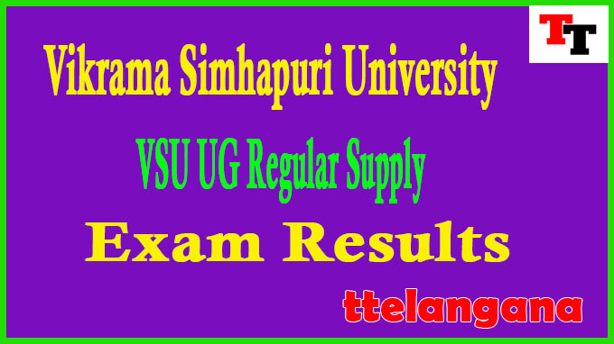 VSU UG Regular Supply Exam Results